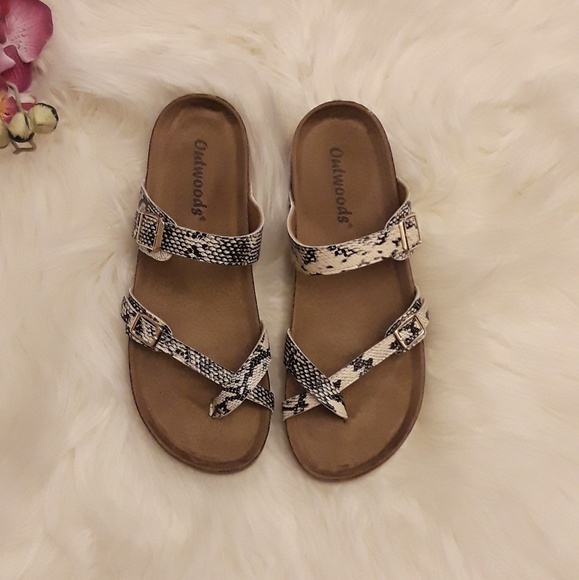 🆕️Cream Python Snakeskin Thong Birken Sandal 11 - Picture 5 of 8